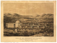 University of Virginia, Virginia 1856 Bird's Eye View