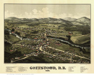 Goffstown, New Hampshire 1887 Bird's Eye View - Old Map Reprint