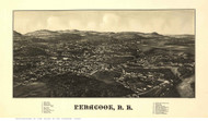Penacook, New Hampshire 1887 Bird's Eye View - Old Map Reprint