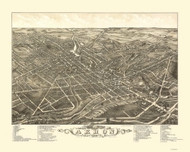 Akron, Ohio 1882 Bird's Eye View