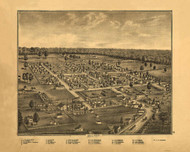Belle Center, Ohio 1875 Bird's Eye View