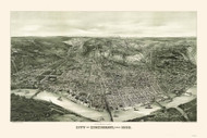 Cincinnati, Ohio 1900 Bird's Eye View