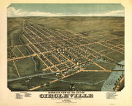 Circleville, Ohio 1876 Bird's Eye View