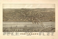 Cleveland, Ohio 1877 Bird's Eye View