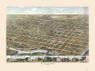 Dayton, Ohio 1870 Bird's Eye View