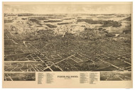 Findlay, Ohio 1889 Bird's Eye View