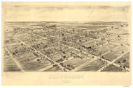 Jefferson, Ohio 1901 Bird's Eye View