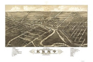Kent, Ohio 1882 Bird's Eye View