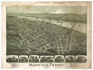 Martins Ferry, Ohio 1899 Bird's Eye View