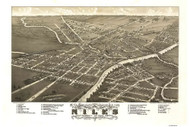 Niles, Ohio 1882 Bird's Eye View