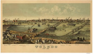 Toledo, Ohio 1876 Bird's Eye View