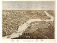 Appleton, Wisconsin 1867 Bird's Eye View