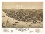 Bayfield, Wisconsin 1886 Bird's Eye View