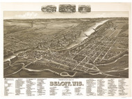 Beloit, Wisconsin 1890 Bird's Eye View
