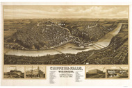 Chippewa Falls, Wisconsin 1907 Bird's Eye View