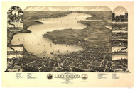 Lake Geneva, Wisconsin 1882 Bird's Eye View