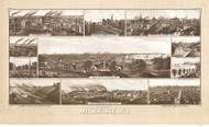 Milwaukee, Wisconsin 1882 Bird's Eye View