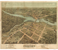 Peshtigo, Wisconsin 1871 Bird's Eye View