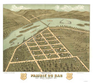 Prairie Du Sac, Wisconsin 1870 Bird's Eye View