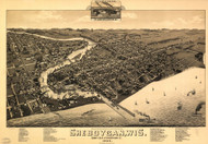 Sheboygan, Wisconsin 1885 Bird's Eye View