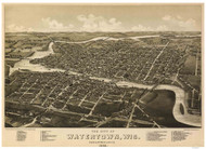 Watertown, Wisconsin 1885 Bird's Eye View