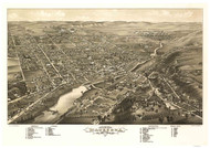 Waukesha, Wisconsin 1880 Bird's Eye View