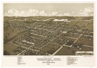 Waupun, Wisconsin 1885 Bird's Eye View