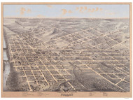 Dallas, Texas 1872 Bird's Eye View