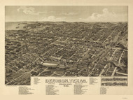 Denison, Texas 1886 Bird's Eye View
