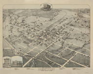 Denton, Texas 1883 Bird's Eye View