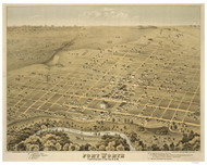 Fort Worth, Texas 1876 Bird's Eye View