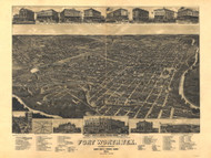 Fort Worth, Texas 1886 Bird's Eye View