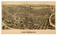 Fort Worth, Texas 1891 Bird's Eye View