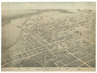 Gainesville, Texas 1883 Bird's Eye View