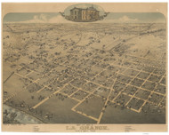 La Grange, Texas 1880 Bird's Eye View