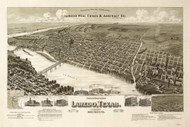 Laredo, Texas 1892 Bird's Eye View