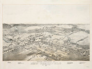 New Braunfels, Texas 1881 Bird's Eye View