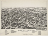Paris, Texas 1885 Bird's Eye View