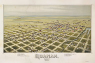 Quanah, Texas 1890 Bird's Eye View