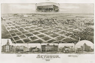 Seymour, Texas 1890 Bird's Eye View