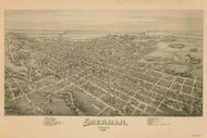 Sherman, Texas 1891 Bird's Eye View
