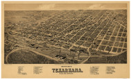Texarkana, Texas 1888 Bird's Eye View
