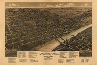 Waco, Texas 1886 Bird's Eye View