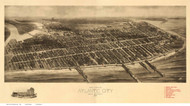 Atlantic City, New Jersey 1909 Bird's Eye View