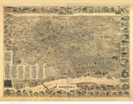 Elizabeth, New Jersey 1898 Bird's Eye View