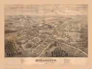 Morristown, New Jersey 1876 Bird's Eye View