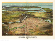 Newark, New Jersey 1916 Bird's Eye View