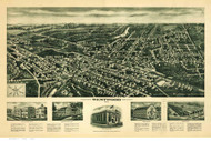 Westwood, New Jersey 1924 Bird's Eye View