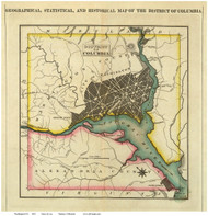 Washington DC 1822 - Carey & Lea - Old Map Reprint