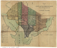 Washington DC 1822 - Elliot - Old Map Reprint